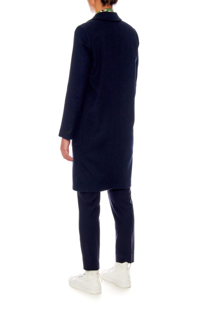 Paris – Oversized wool coat with patch pockets in navy24652