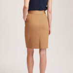 Cavan Skirt – Pencil skirt in camel cotton twill24836