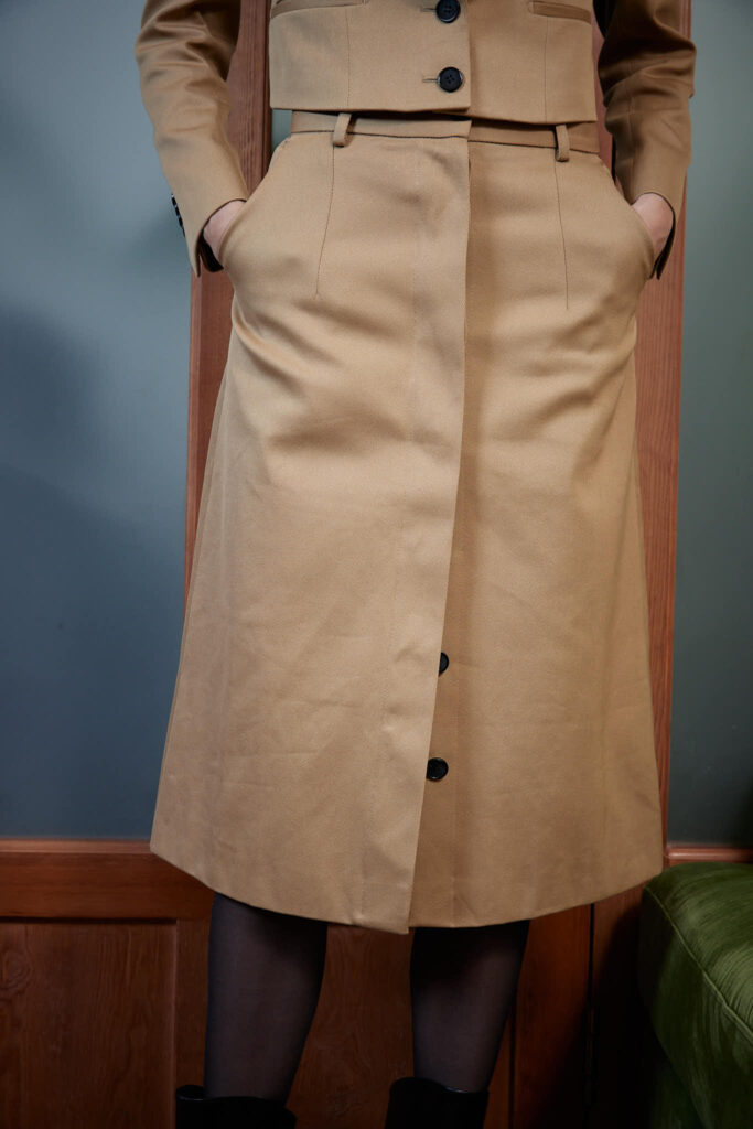 Fafe Skirt – A-line skirt in beige twill25356