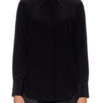 Montreuil – Button-down long sleeve blouse in black24730