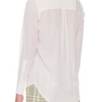 Metz – Utility pockets silk shirt in white24736