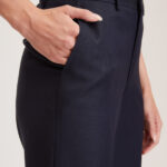 Bordeaux Trouser – Flared trousers in navy pure wool24855