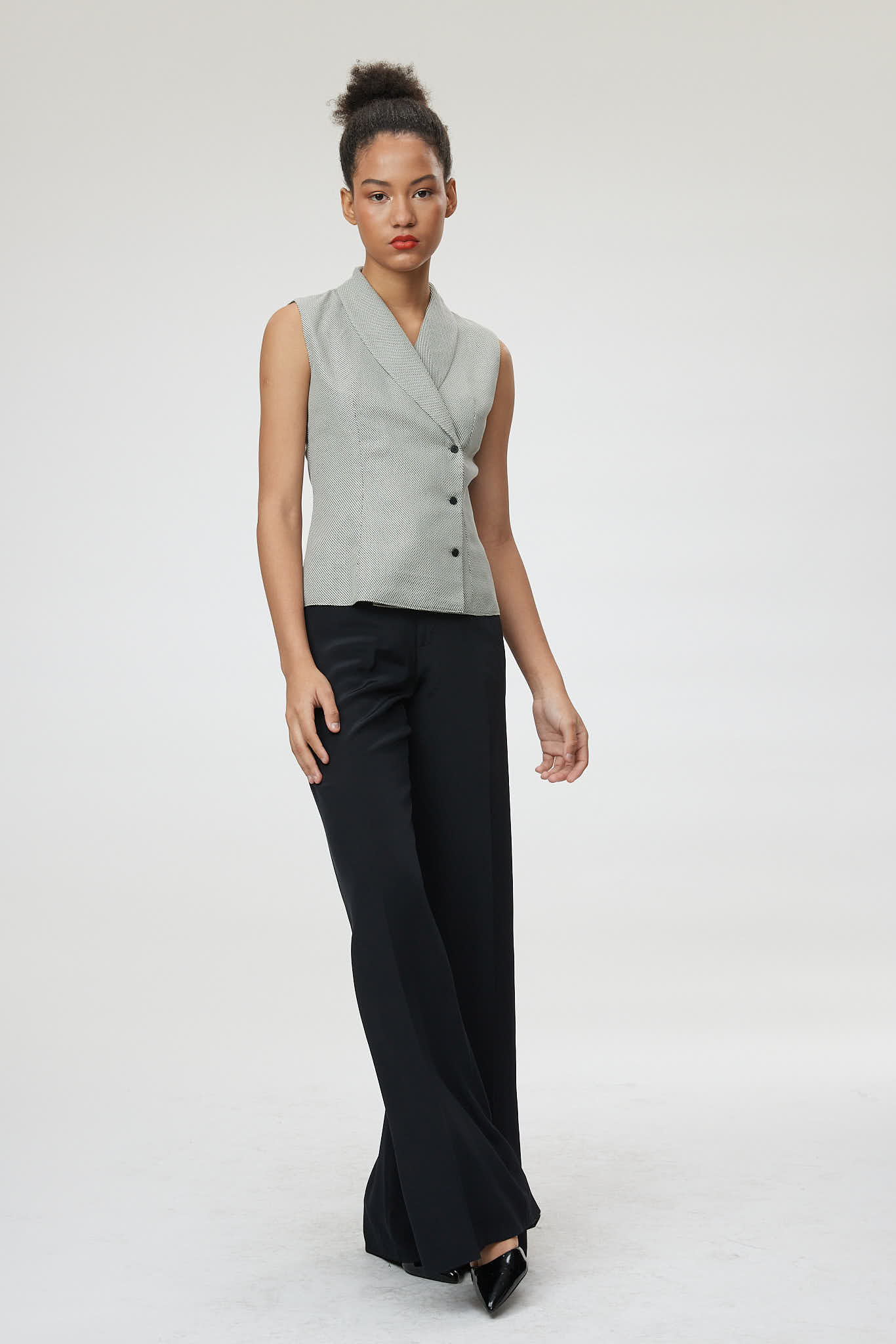 Modena Trouser – Palazzo fluid trousers in black