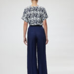 Modena Trouser – Palazzo fluid trousers in navy25034