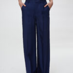 Modena Trouser – Palazzo fluid trousers in navy25035