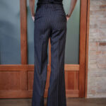 Bordeaux Trouser – Flared trousers in pinstripe25312