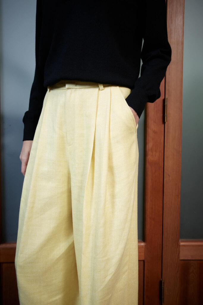 Siena Trouser – Wide leg trousers in ochre yellow25295