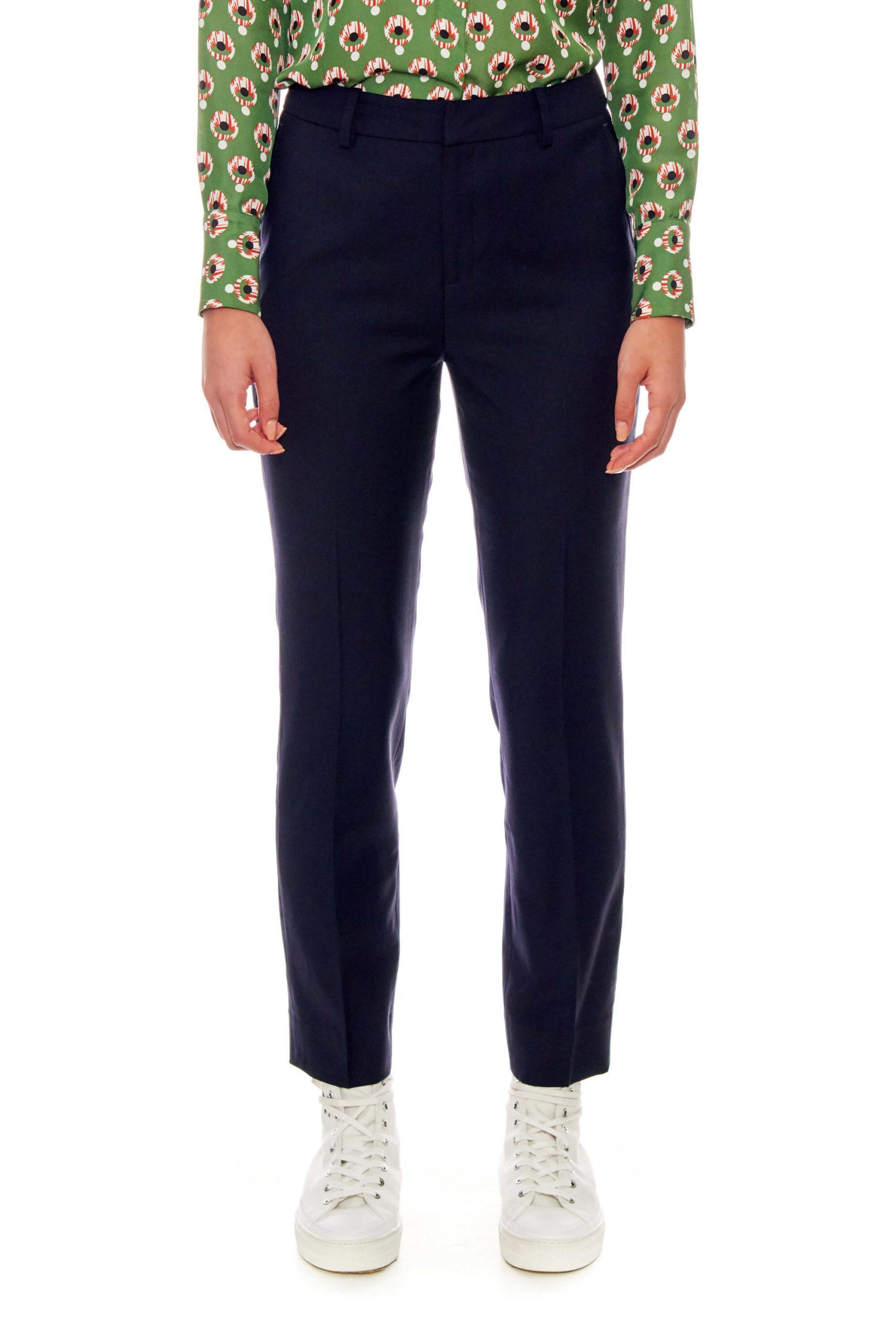 Dunkirk – High-waisted cigarette trousers in navy