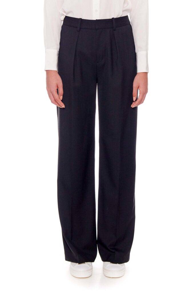 Rennes – Wide leg, tailored wool trousers in black24692