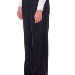 Rennes – Wide leg, tailored wool trousers in black24693