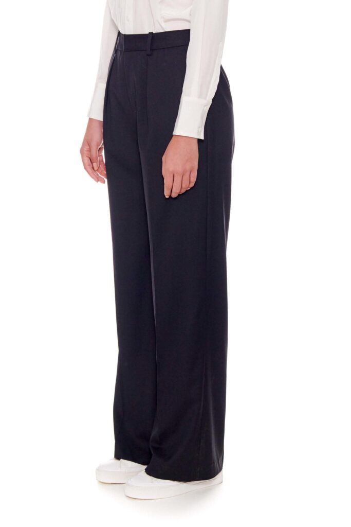 Rennes – Wide leg, tailored wool trousers in black24693