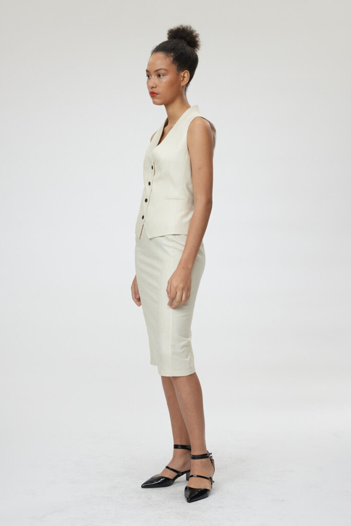 Ferrara Waistcoat – Classic waistcoat in off-white25099
