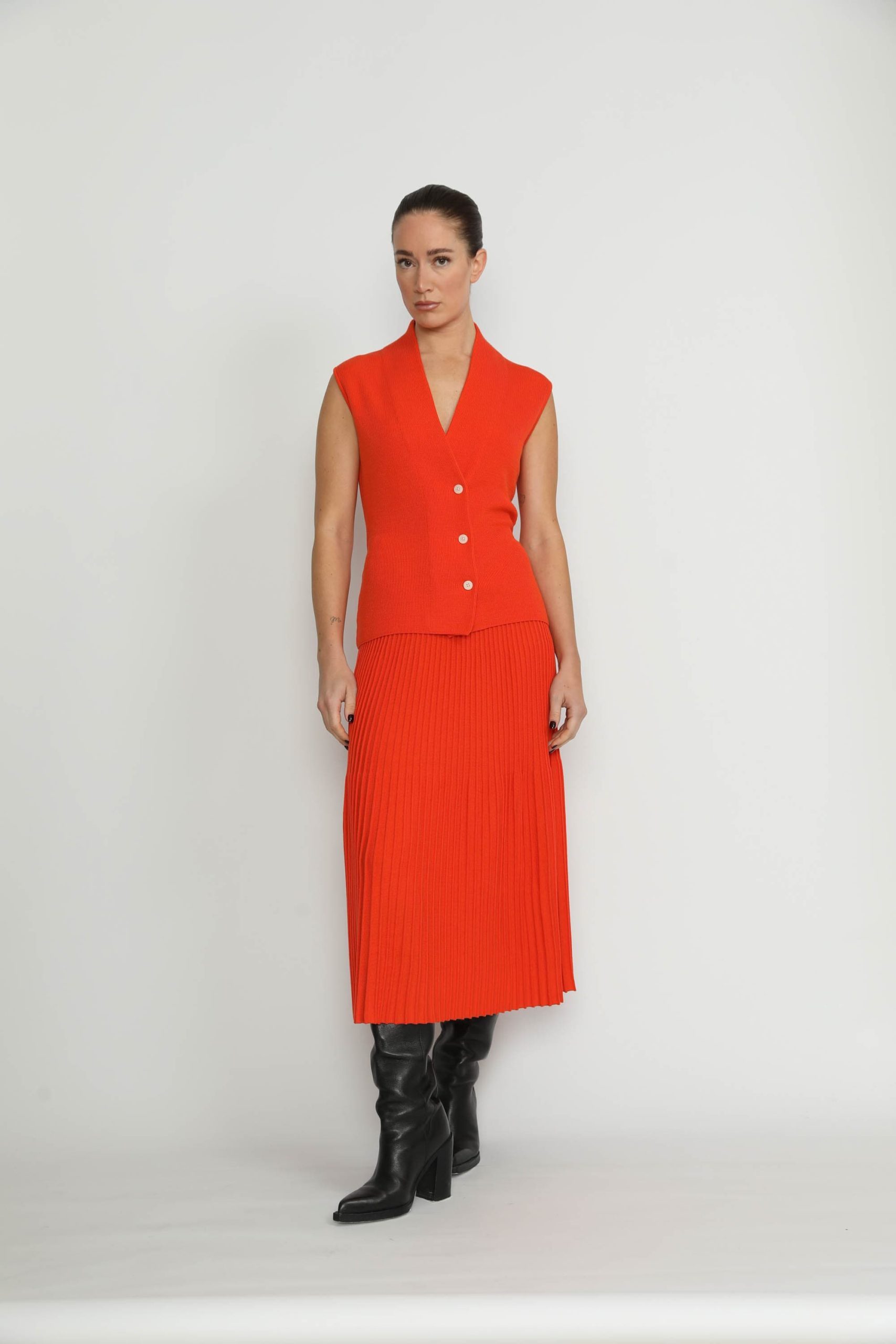 Arbon Waistcoat – Arbon Orange Knit Waistcoat