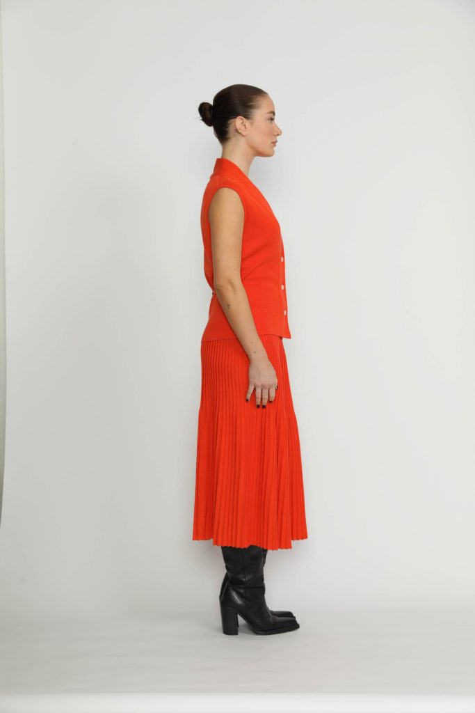 Arbon Waistcoat – Arbon Orange Knit Waistcoat27044